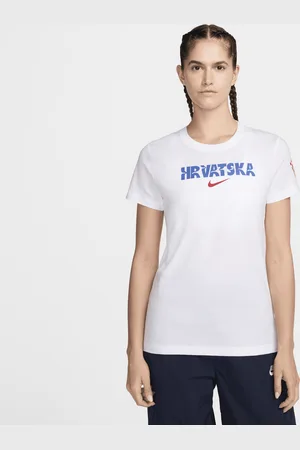 Nike T-shirt de futebol Crest Croácia para mulher
