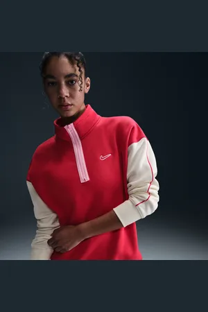 Nike Camisola de lã cardada com fecho a 1/4 Sportswear para mulher