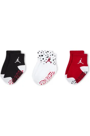 Jordan Meias de cano médio antiderrapantes com efeito salpicado para bebé (3 pares)