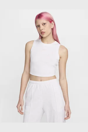 Nike Camisola sem mangas minicanelada recortada justa Sportswear Chill Knit para mulher