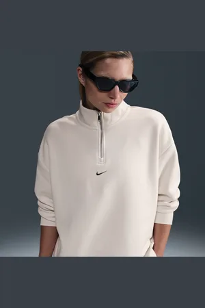 Nike Camisola de lã cardada com fecho a 1/4 Sportswear para mulher