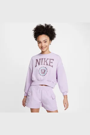 Nike Sweatshirt de gola redonda em tecido moletão Sportswear Club para rapariga