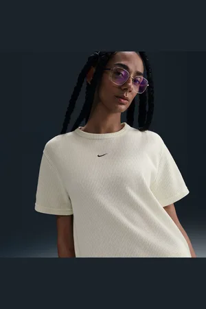 Nike Camisola folgada de manga curta Sportswear Chill Waffle para mulher