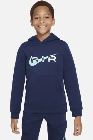 Nike Hoodie pullover de lã cardada Air Júnior