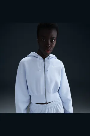 Nike Hoodie folgado recortado com fecho completo Sportswear Phoenix Fleece para mulher