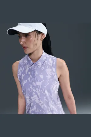 Nike Polo de golfe estampado sem mangas Dri-FIT Victory para mulher