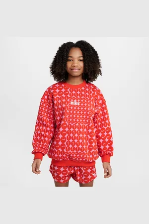 Nike Sweatshirt de gola redonda folgada Sportswear Club Fleece Júnior (Rapariga)