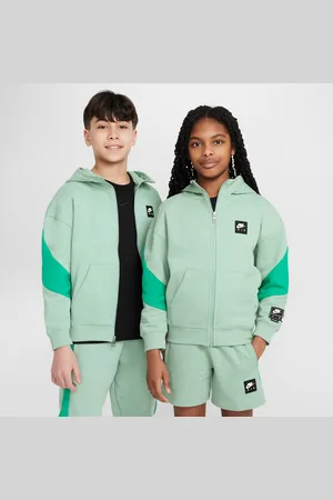 Nike Hoodie de lã cardada com fecho completo Air Júnior
