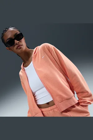 Nike Hoodie folgado em tecido moletão com fecho completo Sportswear Chill Terry para mulher