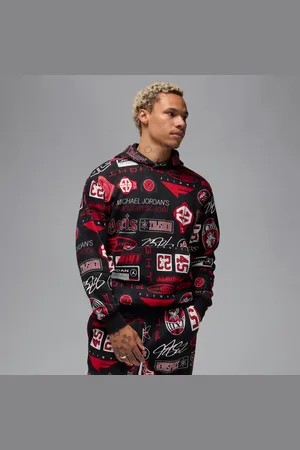 Jordan Hoodie pullover estampado de lã cardada Essentials para homem