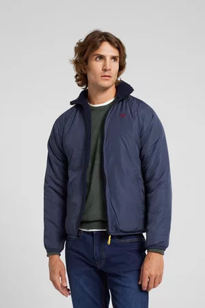 Silbon Casaco polar reversível azul-esverdeado