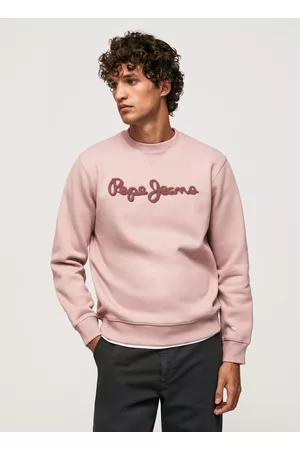 Pepe Jeans Camisolas sem capuz - Sweatshirt algodão com logo bordado
