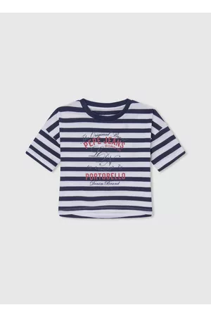 Pepe Jeans Infantil T-shirts & Manga Curta - T-shirt padrão às riscas