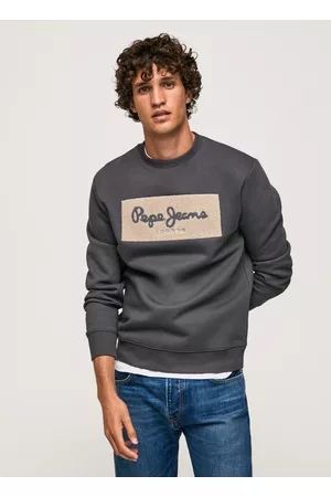 Pepe Jeans Camisolas sem capuz - Sweatshirt algodão com logo bordado