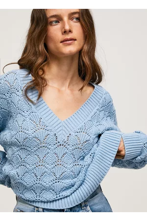 Pepe Jeans Camisolas sem capuz - Sweater rendilhada relaxed fit
