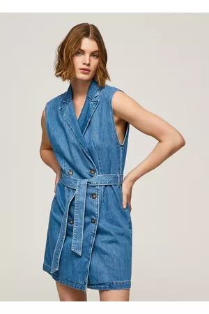 Pepe Jeans Vestidos de Ganga - Vestido denim curto carmen