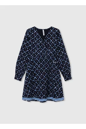 Pepe Jeans Infantil Vestidos - Vestido curto com padrão geométrico