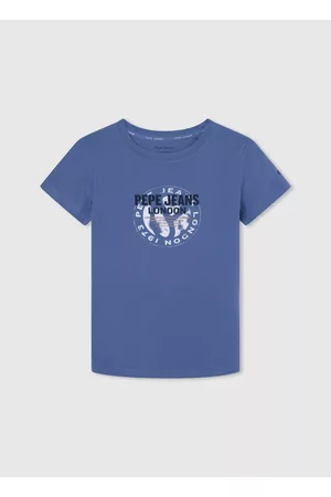Pepe Jeans Infantil T-shirts & Manga Curta - T-shirt de algodão logo estampado