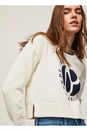 Pepe Jeans Mulher Sweatshirts - Camisola algodão estampado com logo