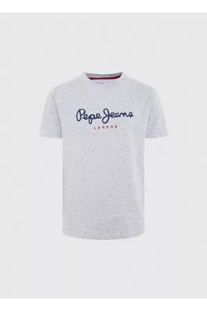 Pepe Jeans Menino T-shirts & Manga Curta - T-shirt algodão logo estampado