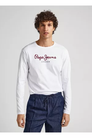 Pepe Jeans Homem Sweatshirts - Camisola de algodão logo estampado