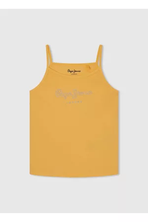 Pepe Jeans Menina T-shirts & Manga Curta - T-shirt alças logo estampado