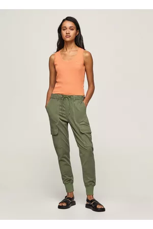Pepe Jeans Mulher Calças - Calças jogger relaxed fit