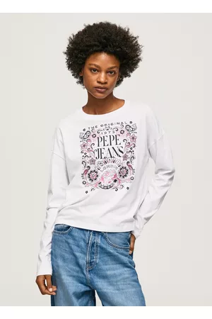 Pepe Jeans Mulher Sweatshirts - Camisola manga comprida maxi logo