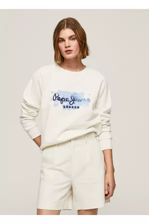 Pepe Jeans Mulher Sweatshirts - Sweatshirt de algodão cropped fit