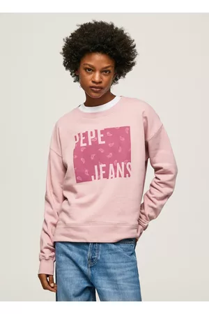 Pepe Jeans Mulher Sweatshirts - Sweatshirt de algodão com logo