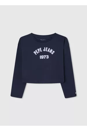 Pepe Jeans Menina T-shirts & Manga Curta - T-shirt de algodão manga comprida