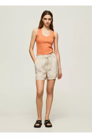 Pepe Jeans Mulher Malas de Tiracolo - Shorts de linho paper bag