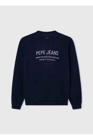 Pepe Jeans Menino Sweatshirts - Sweater de algodão com logo bordado