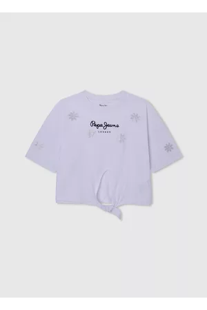 Pepe Jeans Menina T-shirts & Manga Curta - T-shirt floral strass