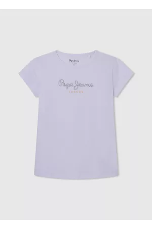 Pepe Jeans Menina T-shirts & Manga Curta - T-shirt logo detalhe glitter