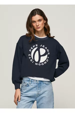 Pepe Jeans Mulher Sweatshirts - Sweatshirt algodão logo circular