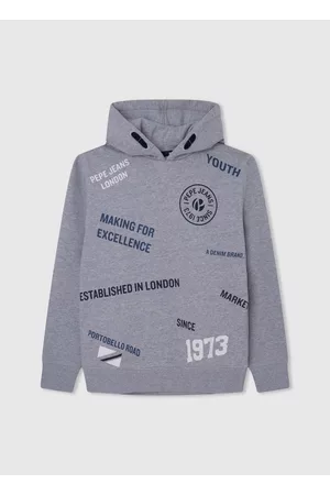 Pepe Jeans Menino Sweatshirts - Sweatshirt algodão capuz ajustável