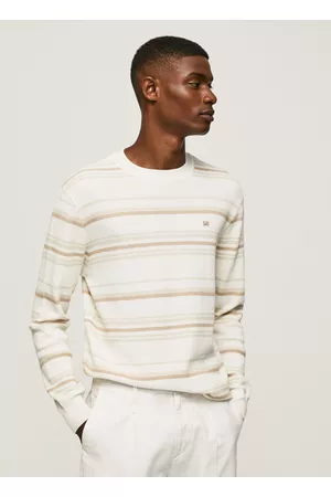 Pepe Jeans Homem Sweatshirts - Camisola de algodão padrão às riscas