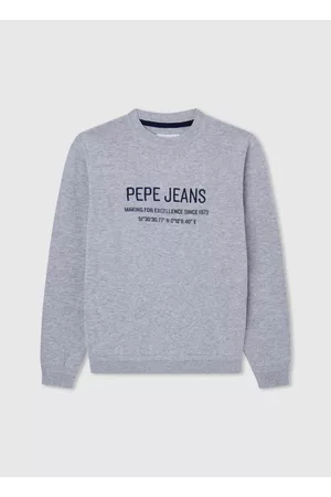 Pepe Jeans Menino Sweatshirts - Sweater de algodão com logo bordado