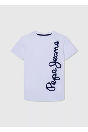 Pepe Jeans Menino T-shirts & Manga Curta - T-shirt algodão logo vertical