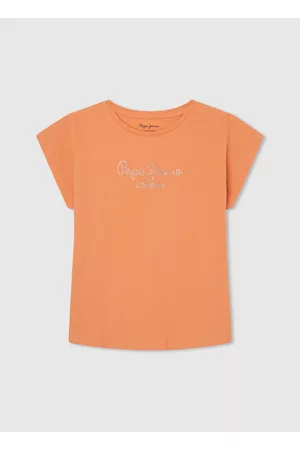 Pepe Jeans Menina T-shirts & Manga Curta - T-shirt de algodão logo strass