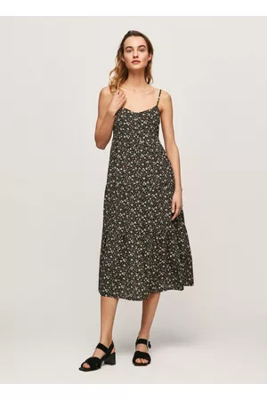 Pepe Jeans Mulher Vestidos Compridos & Casuais - Vestido fluido pey flores