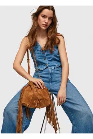 Pepe Jeans Mulher Malas de Tiracolo - Bolsa bucket de camurça