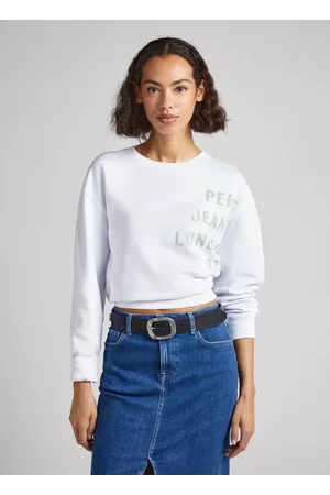 Pepe Jeans Mulher Sweatshirts - Sweatshirt algodão logo estampado