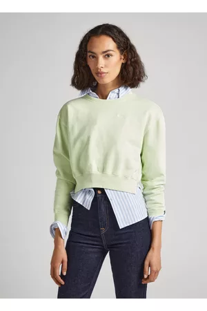 Pepe Jeans Mulher Sweatshirts - Sweatshirt algodão cropped fit