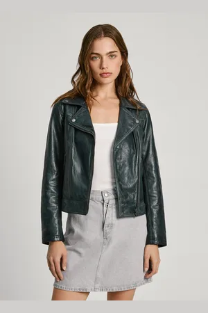 Pepe Jeans Casaco biker de couro