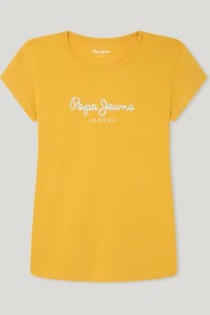 Pepe Jeans T-shirt logo glitter estampado