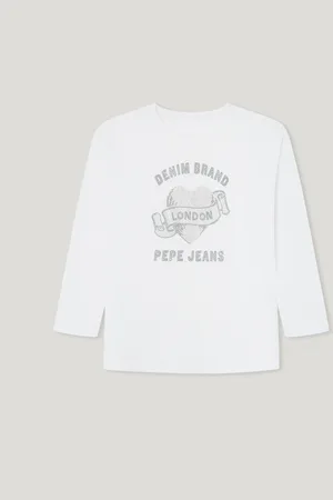 Pepe Jeans T-shirt de manga comprida detalhe strass