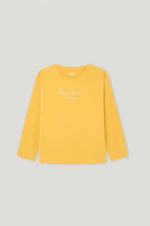 Pepe Jeans T-shirt manga comprida logo strass