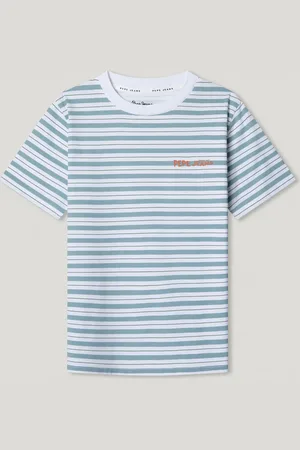 Pepe Jeans T-shirt às riscas com logo estampado